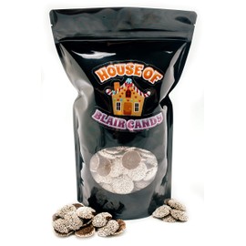 Dark Chocolate Nonpareils - 2 LB Resealable Stand Up Candy Bag - Chocolate Discs Topped with White Nonpareils - Gourmet Chocolates - Bulk Candies for Parties or Holidays