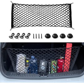 Alrens Luggage Net Boot Net Car Elastic to 110 x 60 cm Boot Net Luggage Net Motorhome Boot Organiser for Most Vehicle Types