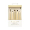ECOTOOLS, Precious Metals Brightening Eye Brush Set, Kit de Brochas
