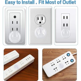 30 unidades Protector de Enchufes,Protectores para contacto eléctrico,Canwn Cubiertas para Cables y Enchufes Bebés Practicos Tapones de Seguridad para Bebés y Niños (transparent)