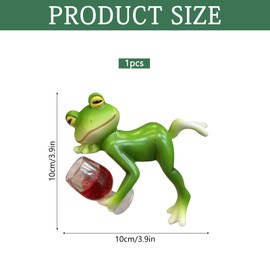 DAZZTIME Hanging Frogs, Flower Pot Hanging Frog Decoration, Green Frog Flower Pot Hanger Figures, Decorative Garden Frog Figures, for Garden, Balcony, Home