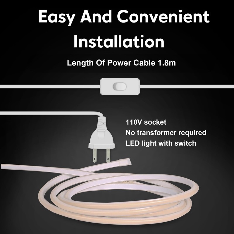 pcningled AC 110V LED Strip Lights IP65 Waterproof LED Strip