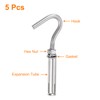 sourcing map 5Pcs M8 304 Stainless Steel Expansion Hook, Standard