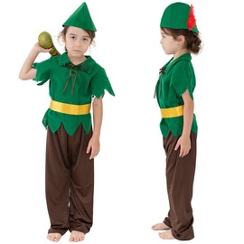 monoii e0625 Halloween Costume, Children, Boys, Fairytale Peter Bread Costume, Kids, Cosplay, Children's