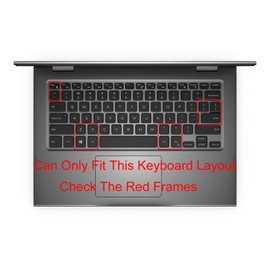 Keyboard Cover for 13.3" Dell Inspiron 13 5368 5370 5378 5379 7368 7372 7373 7375 7378 7380 7386/15.6" Inspiron 15 5568 5578 5579 5585 5591 7569 7570 7573 7579 7580 7586/14" Dell Insprion 14-Black