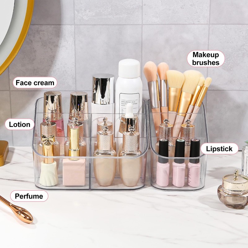 DASITON 3 Slots Makeup Brush Holder, Acrylic Make Up Brush