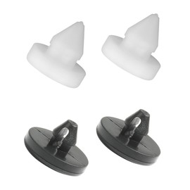 UNLRAE Brake Pedal Stop Pad,Car Accessories Brake Light Switch Stopper,Rubber Car Brake Pedal Stopper Fastener,Fit for Most Cars,Trucks,Replace #46505SA5000,9054106036 (2pcs Black+2pcs White)