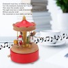 Christmas Music Box Wood Carousel Delicate Clockwork Musical Box Decoration