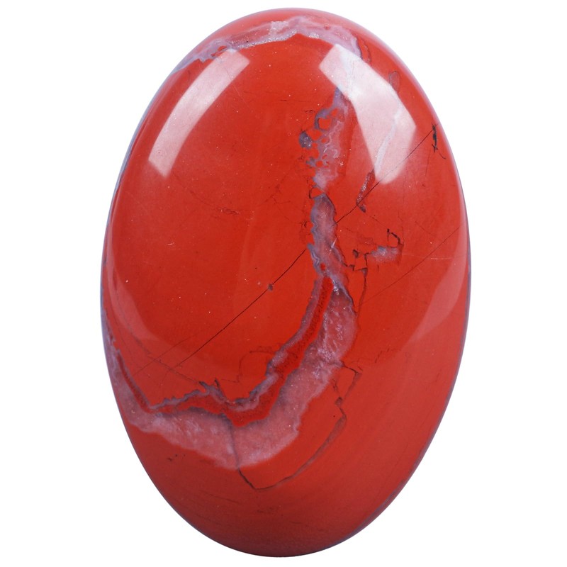 Lovionus89 Red Jasper Worry Stones, Natural Oval Palm Tree Bag,