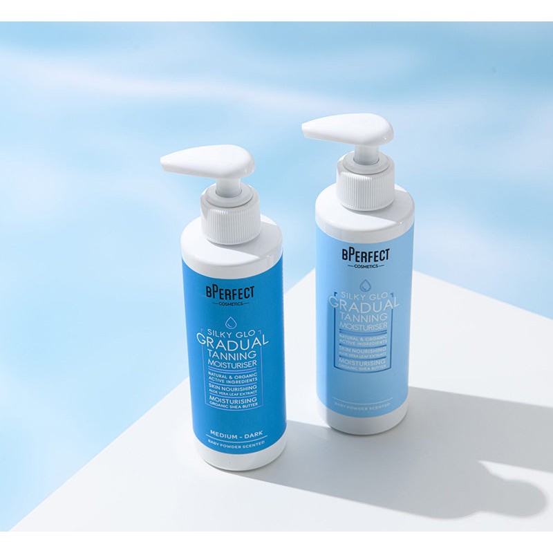 BPERFECT SILKY GLO GRADUAL TANNING MOISTURISER - LIGHT/MEDIUM, BPERFECT