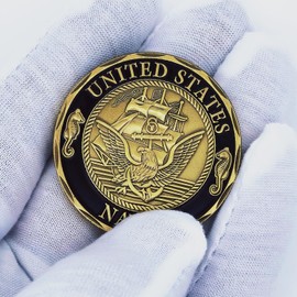 USA Navy Challenge Coin Shellback Crossing The Line Sailor Military Coin (Single Coin)