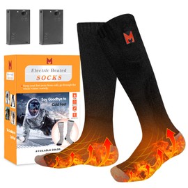 Heated Socks for Men Women, Electric Heated Socks, Battery Heated Socks for Skiing Camping Cycling Hunting Fishing Outdoor Sport Warm Winter