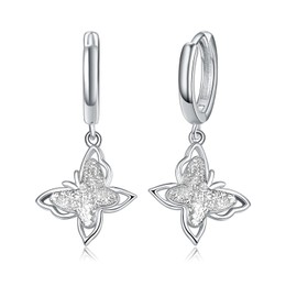 Penguin Earrings 925 Sterling Silver Butterfly Earring Hypoallergenic Cute Animal Stud Earrings for Women Teens Girls (butterfly earrings-3)