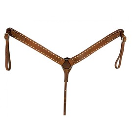 Showman Argentina Cow Leather Buckstitch Breast Collar (Medium)