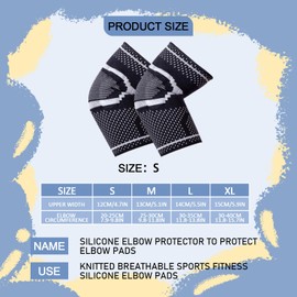 Tennis Elbow Brace for Men and Women 2 Pack Elbow Brace for Tendonitis with Gel Pad Elbow Brace Compression Support for Treatment Arthritis Workouts Weightlifting-Reduce Elbow Pain（Small）