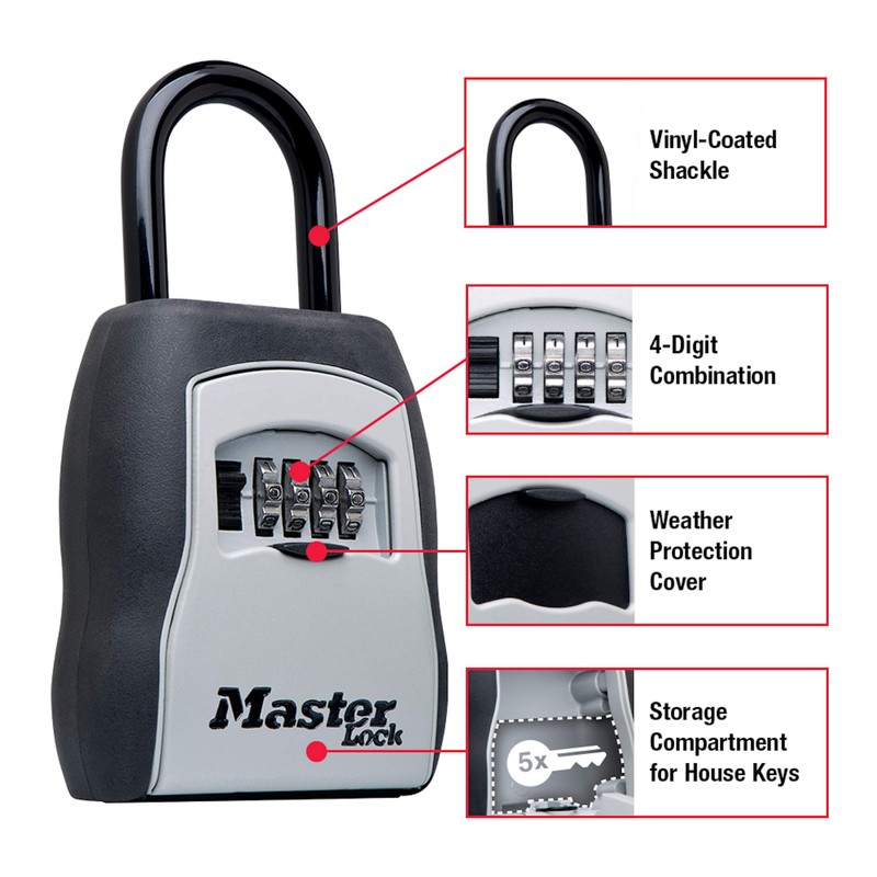 Master Lock Key Lock Box with Code, Outdoor Lock Box