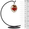 Marolin Patinated Glass Ornament Cherry with Leaf
