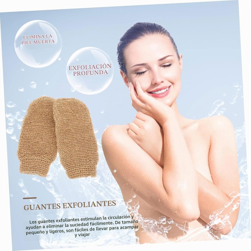 Guantes Exfoliantes de Yute FRCOLOR - 2 Piezas para una