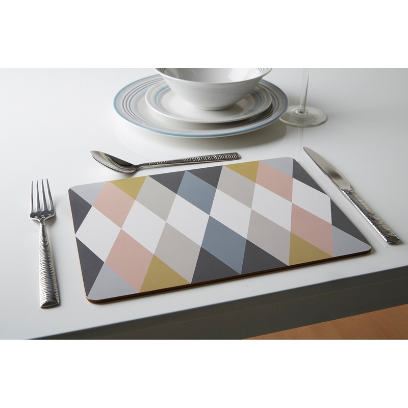 Premier Housewares Cirque Placemats - Set of 4, Grey, H2