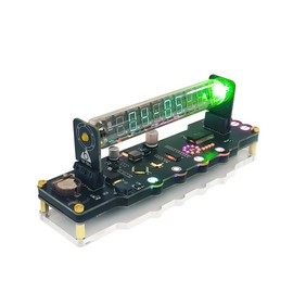 Digital Color Screen Fake Nixie Tube Clock Desktop Electronic Time Temperature Display Glow Tube Alarm Clock Desk Decoration Novel Birthday Gift