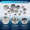 760PCS SAE & Metric Nylon Insert Lock Nuts Kit,Stainless Steel