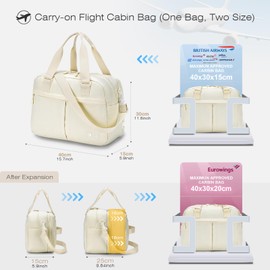 SPAHER Expandable Travel Bag Hand Luggage Bag 40 x 30 x 20 Wizzair Hand Luggage 40 x 30 x 25 Eurowings Vueling Volotea Tuifly Cabin Bag Hand Luggage Organiser Suitcase Bag with 1 Toiletry Bag, purple,