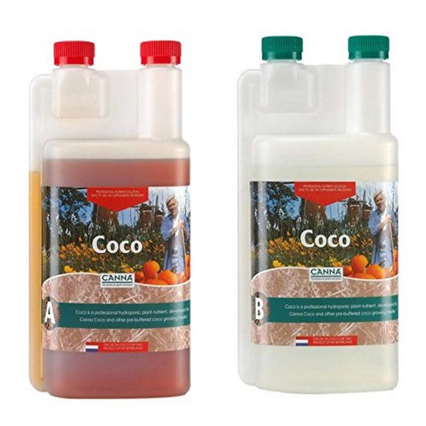 Canna CA1260+CA1270 Coco A & B, 1 L, Set of 2 Plant Growth, White/Brown