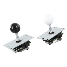 2 Player Game DIY Kits, 2 Player Game DIY USB Board Encoder Joystick Buttons Set, Compatible with Home Console, Fighting Game Console, Friends Gathering (Black White)