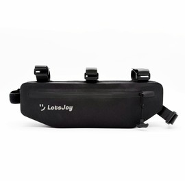 LotsJoy Bicycle Frame Bag 2.3 L - Frame Bag Waterproof, Lightweight and Stable, Top Tube Bag, Bicycle Bag for Road Bike & Mountain Bike, Ideal for Bike Packing