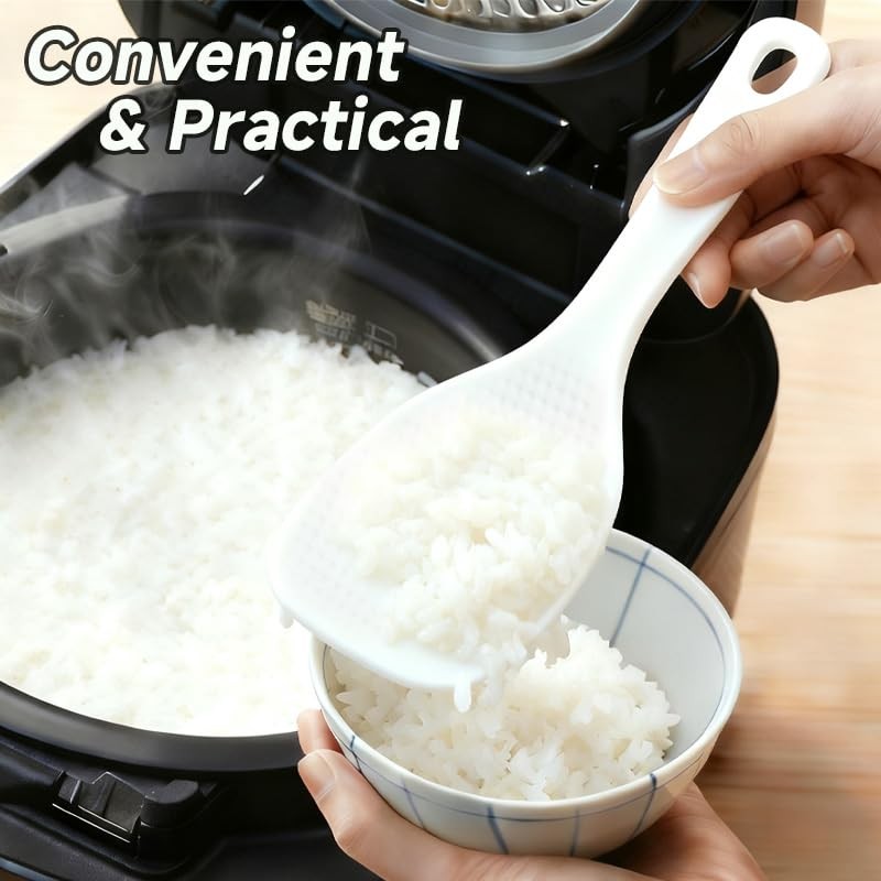 OLIREXD 2PCS Non-Stick Rice Paddle Spoon Rice Scoop, Rice Serving