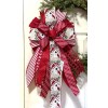 Regency 10 " CHRISTMAS BIRDHOUSE GLITTER STRIPE WIRED BOW DOOR