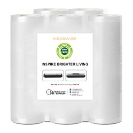 MEGAWISE Vacuum Sealer Bags (11''x 14''-100pcs) for Food Freshness Preservation, BPA Free Vacuum Storage Bags for Food or Sous Vide, Seal a Meal,Double-Sided Texture, Double Lock Freshness (100 count)