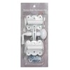 Screen Door Hardware Kit with Self-Closing Hinges White