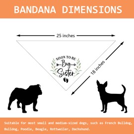Soon to Be Big Sister Dog Bandana Baby Announcement Dog Gender Reveal Outfit Pet Dog Triangle Scarf Pregnancy Announcement Props Dog Scarf Accessories Big Sister Bandana for Dogs
