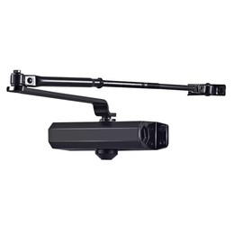 Hydraulic Door Closer, Cast Aluminum,0-180 Degree Position, Automatic Door Closing, 45 kg Capacity, Adjustable, Black (Capacity 45KG-Cannot be Located, 1)