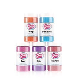 Cotton Candy Express BB1000-S Cotton Candy Machine, with 5-11oz. Jars of Cherry, Grape, Blue Raspberry, Orange, Pink Vanilla Floss Sugar & 50 Paper Cones Easy to Use and Clean