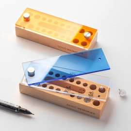 iwoohome Baby's First Tooth Fairy Box, Acrylic+Wooden Kids Keepsake Organizer for Baby Teeth, Baby Tooth Fairy Box for Lost Tooth Boys and Girls, Christening, New Born Gift (Red)