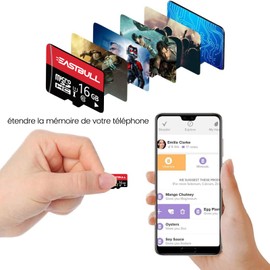 10 Pack 16GB Micro SD Cards, 32GB EASTBULL SD Memory Cards, Full HD Video 90MB/s UHS-I U1 Micro SDHC Class 10 for Surveillance Cameras (10 Units and 2 Adapters)