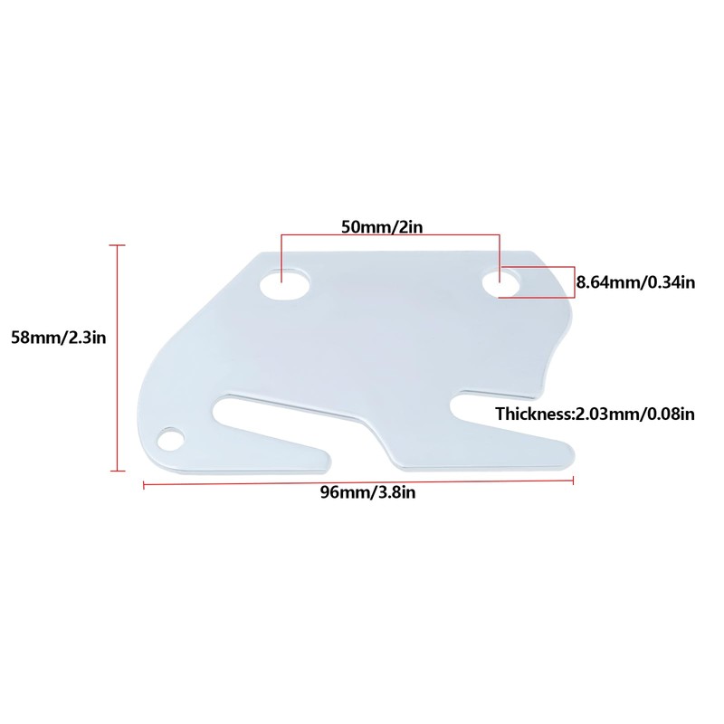 VGOL 4PCS Bed Rail Hook Plates 96x58x2mm Mounting Hole 11/32