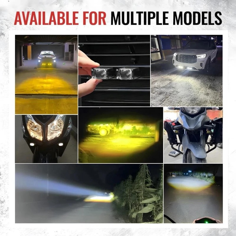 MYM-AUTO 2PC 160W Grile LED Light Pods Car Front Headlight