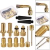 FABULETTA Kit 15 Adaptadores Válvula Bicicleta, Cobre SV DV AV