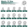 Fender Washers, 520 Pcs SAE + Metric 23 Sizes Flat