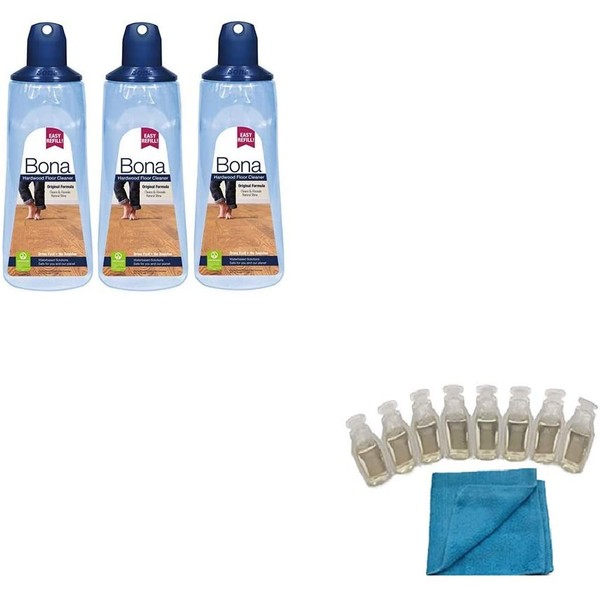 Bona Hardwood Floor Cleaner Refillable Cartridge 3PK Cleaning Kit