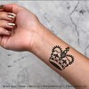 4 x 'Royal Crown' Temporary Tattoos - Water Resistant, Skin-Safe,