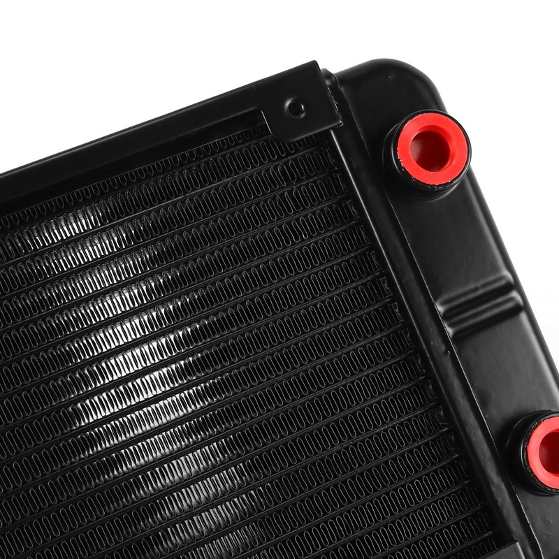 Nicear Water Cooling Radiator, 18 Tube Thread Aluminum Water Cooling