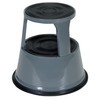 Vestil STEP-17-GY Steel Rolling Step Stool with Powder Coat Finish,