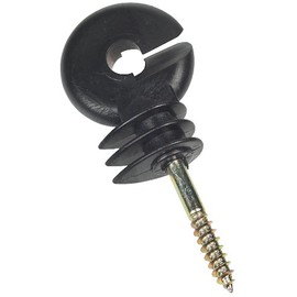 Powerfields P-44-B Screw In Ring Insulator, 25-Pack, Black