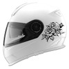 Roses and Leaves Design Auto Car Racing Motorcycle Helmet Decal