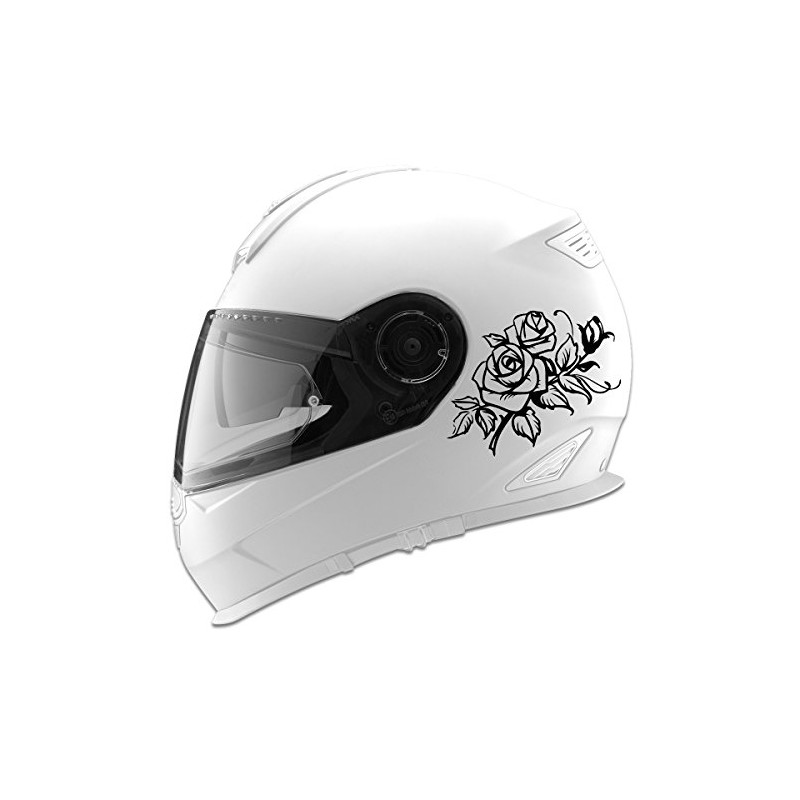 Roses and Leaves Design Auto Car Racing Motorcycle Helmet Decal