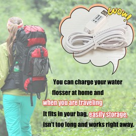 SEEHOM Charging Cord Replacement for Waterpik Water Flosser WP360 WP462 WP450 WF13 WP100 Water Flosser USB Power Cord